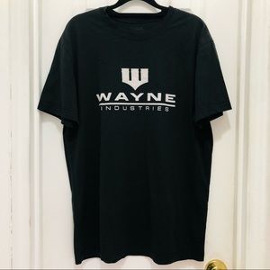 Batman Dc Wayne Industries Fitted Shirt, Black Size L